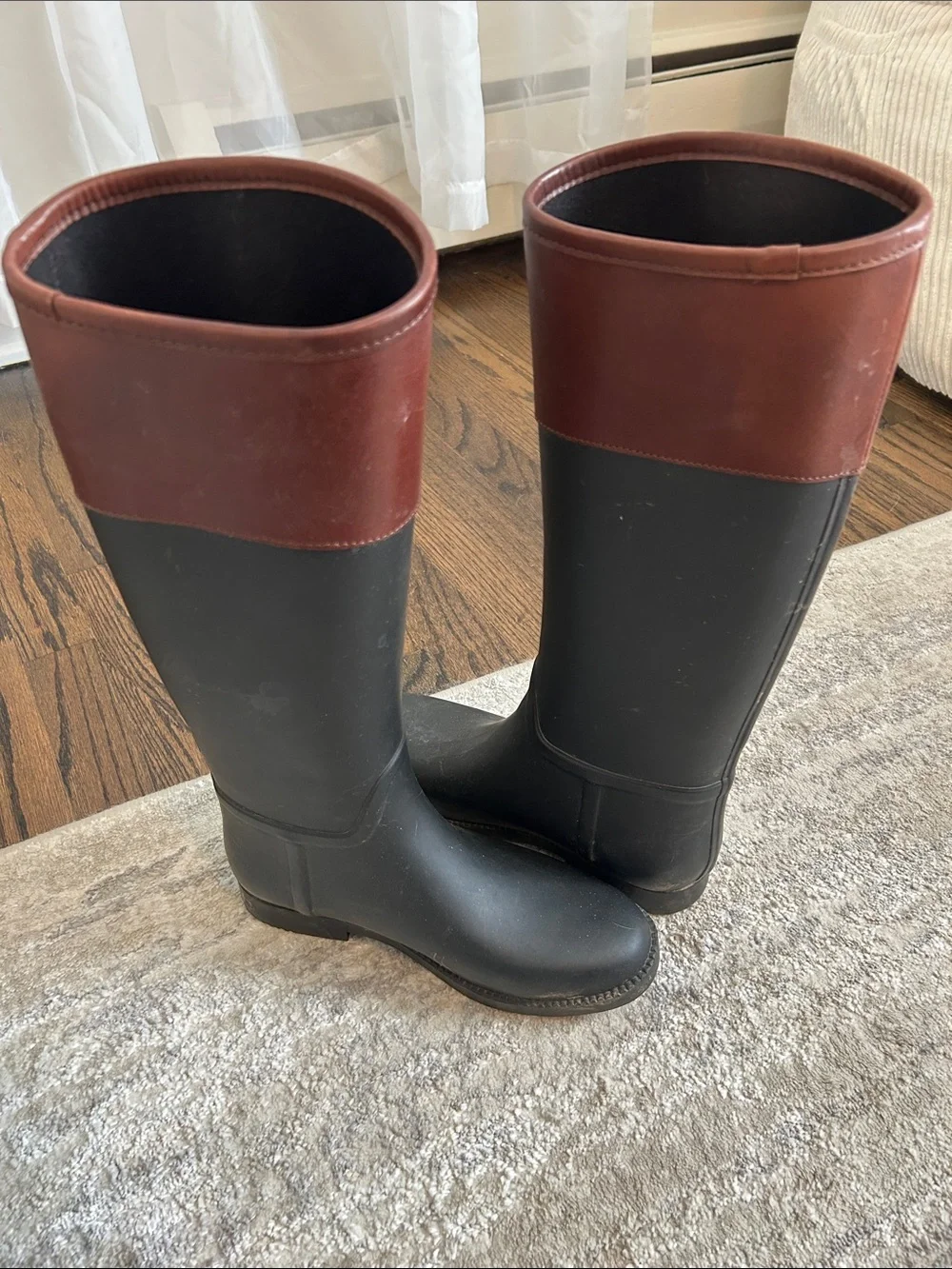 tory burch diana tall rain boots